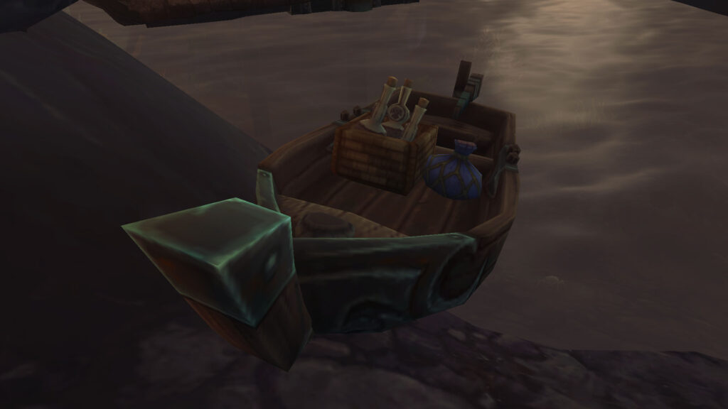 WoW boat with box and bag